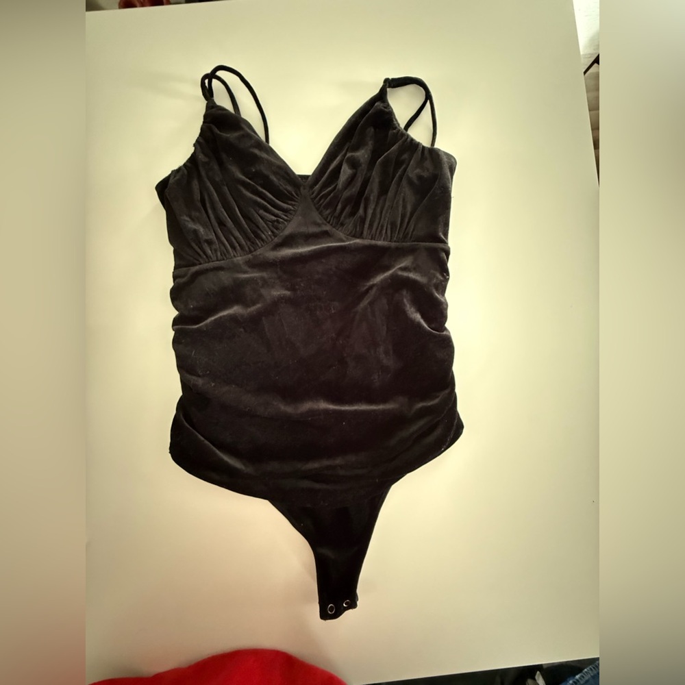Express velvet bodysuit size large